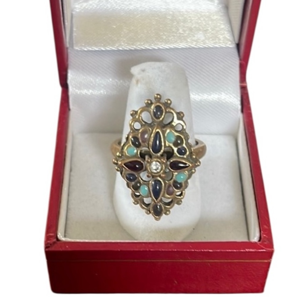 Anne Klein Pewter Filigree Ring